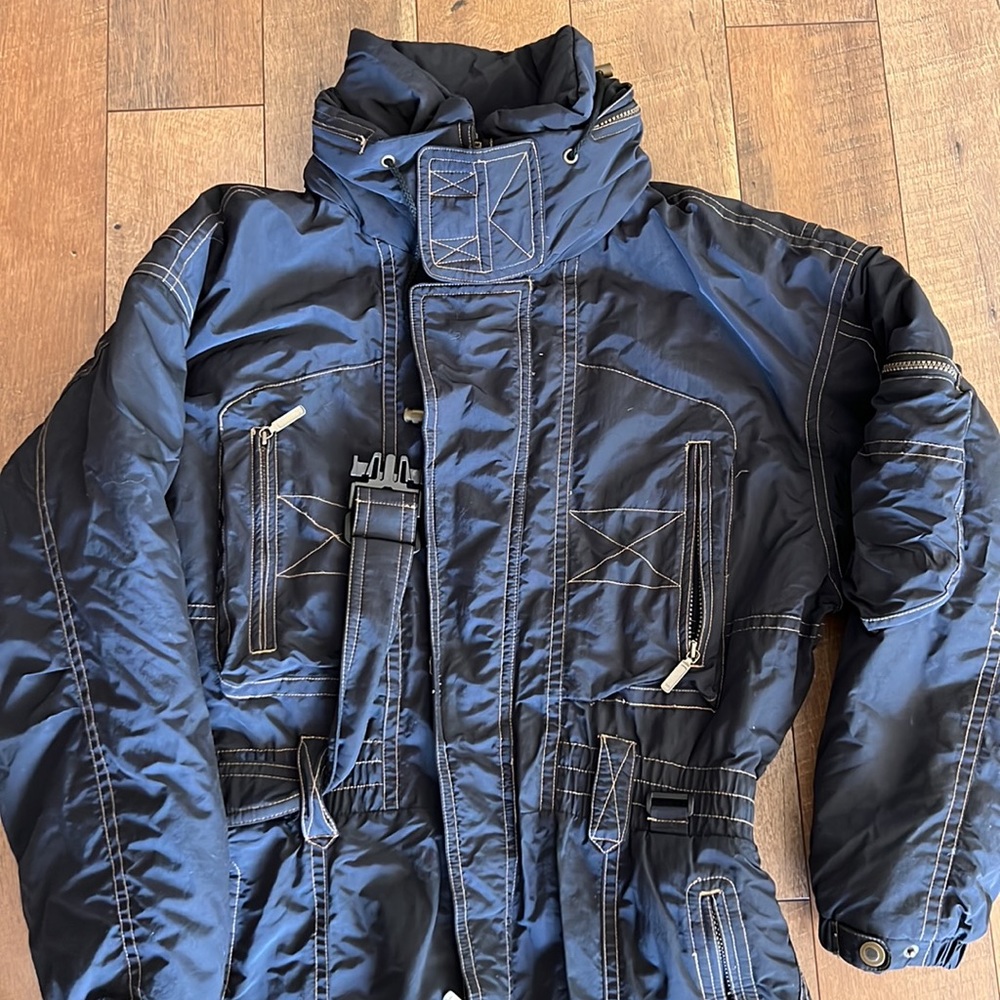 ossi skiwear belted suit black Sz M - Picture 4 of 15